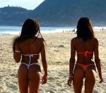 Brazillian Thongs on the beach…waiting to party with Flo-Rida!